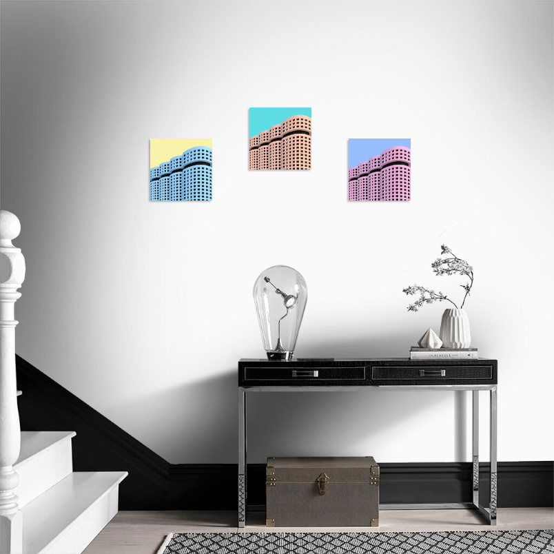 Постер на подрамнике Постер Cilinders multicolor 2 - интерьерный вид 3