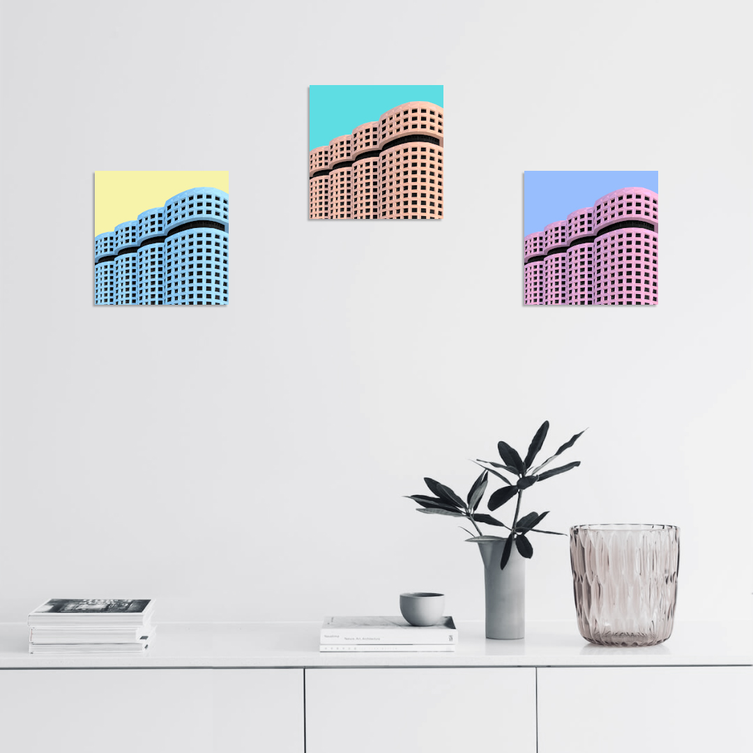 Постер на подрамнике Постер Cilinders multicolor 3 - интерьерный вид 2