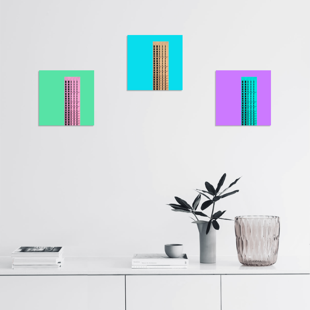 Постер на подрамнике Постер Layout multicolor 1 - интерьерный вид 2