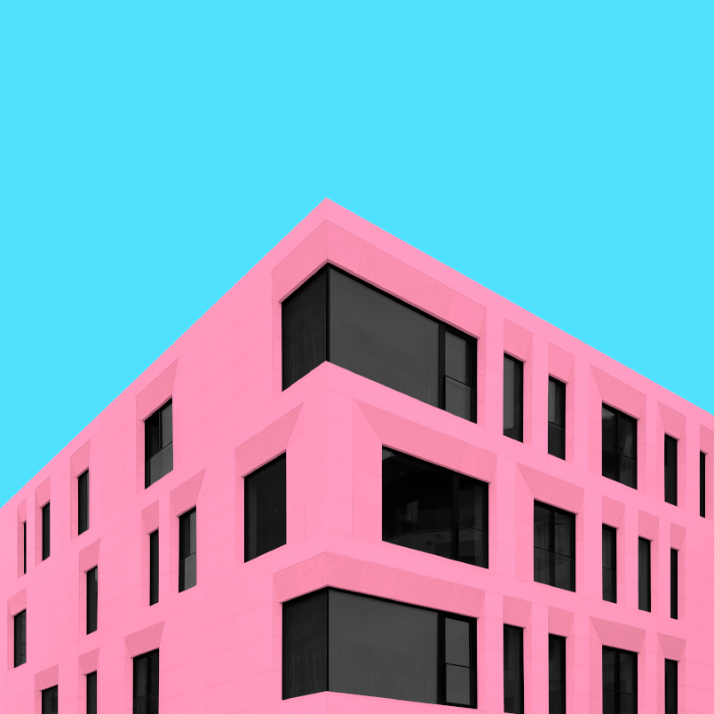 Постер на подрамнике Постер Facets turquoise coral 3 - интерьерный вид 1