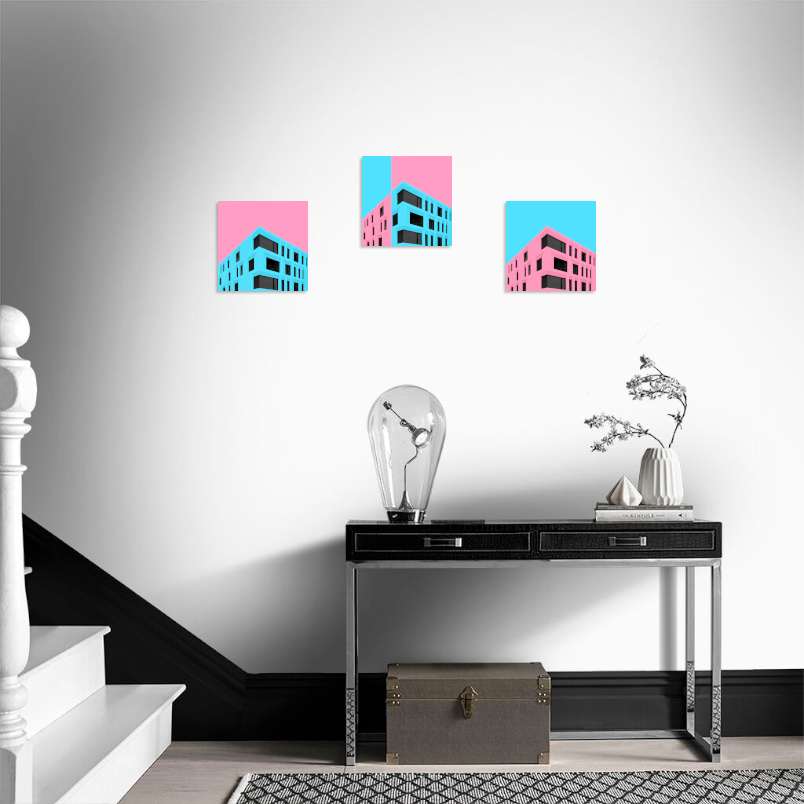 Сет Facets turquoise coral - интерьерный вид 2