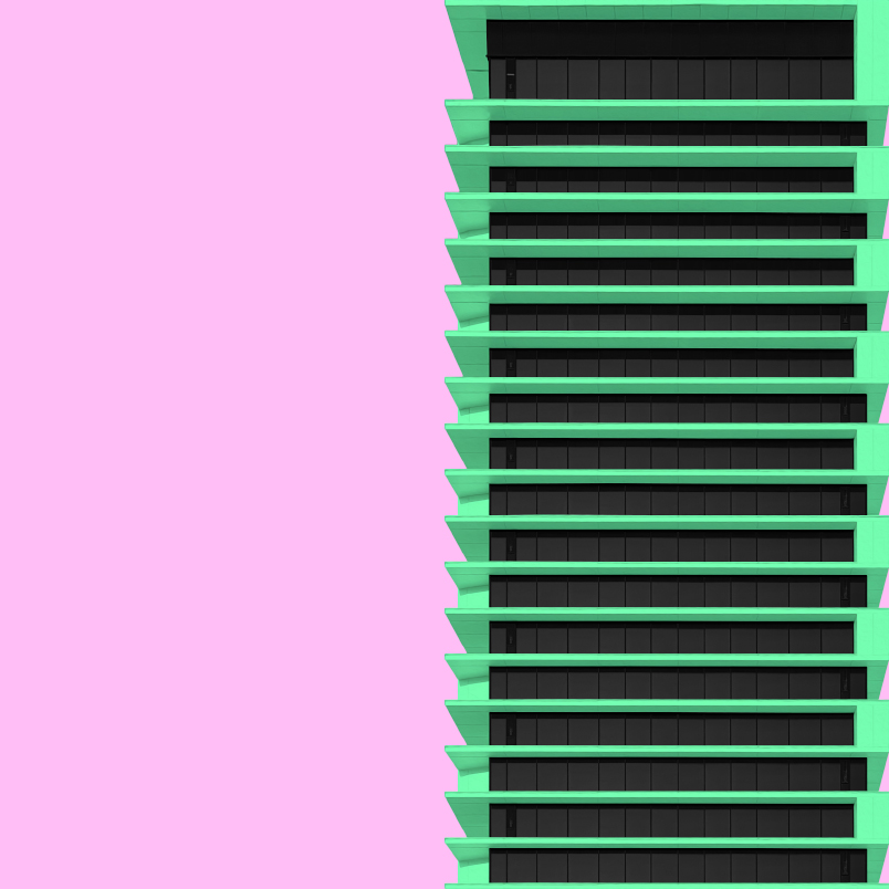 Постер на подрамнике Постер Stripes pink green 3 - интерьерный вид 1