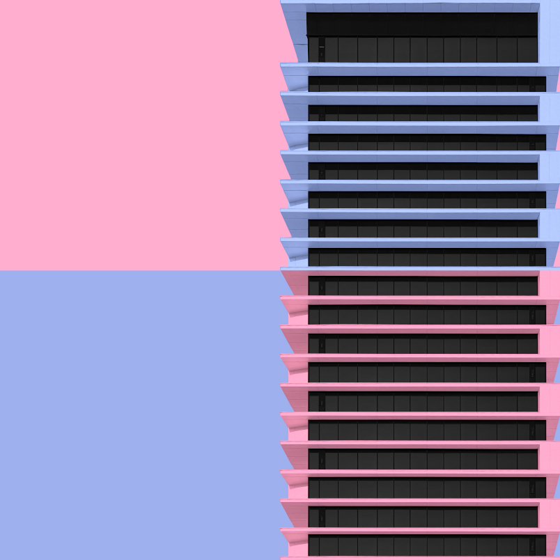 Постер на подрамнике Постер Stripes blue coral 2 - интерьерный вид 1