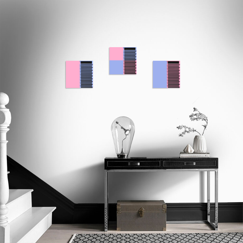 Сет Stripes blue coral - интерьерный вид 2