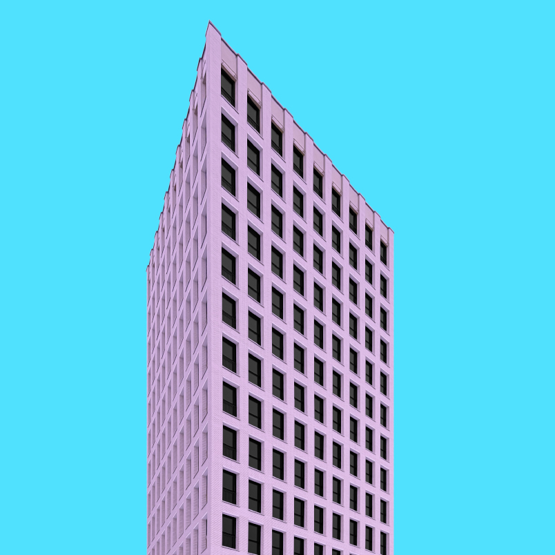 Постер на подрамнике Постер Vector purple blue 1 - интерьерный вид 1