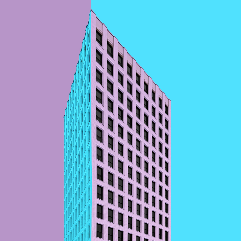 Постер на подрамнике Постер Vector purple blue 2 - интерьерный вид 1