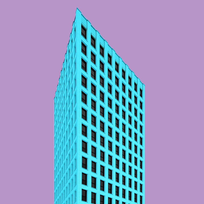 Постер на подрамнике Постер Vector purple blue 3 - интерьерный вид 1