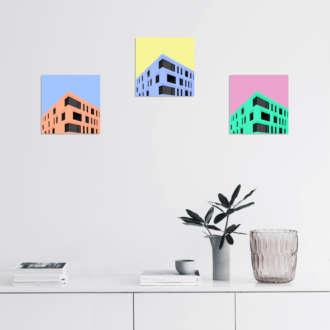 Постер на подрамнике Постер Facets multicolor 1 - интерьерный вид 2