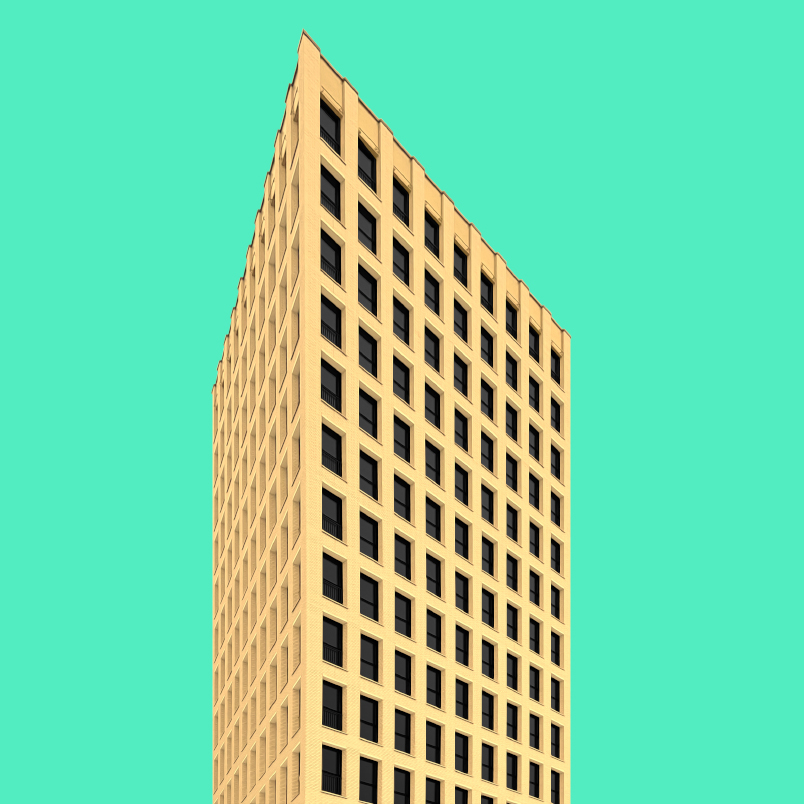 Постер на подрамнике Постер Vector orange mint 1 - интерьерный вид 1